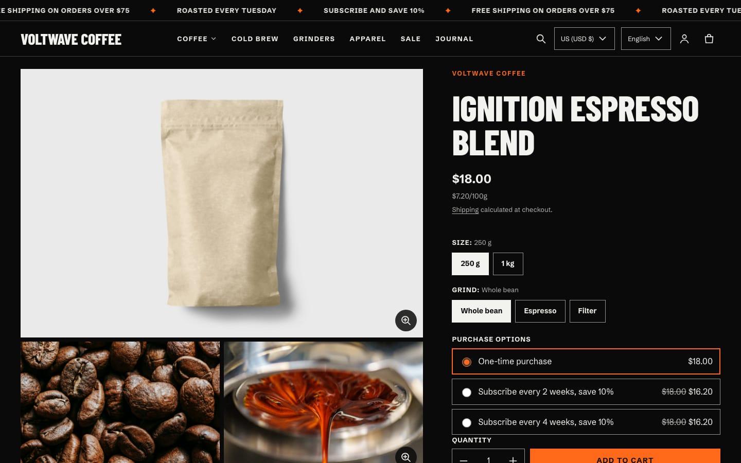 Product page