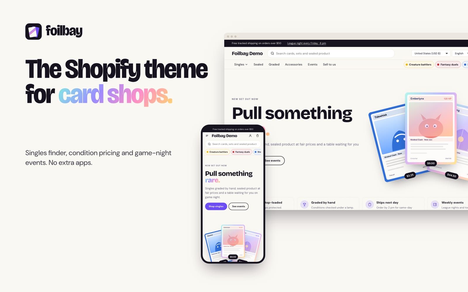 Foilbay: the Shopify theme for card shops