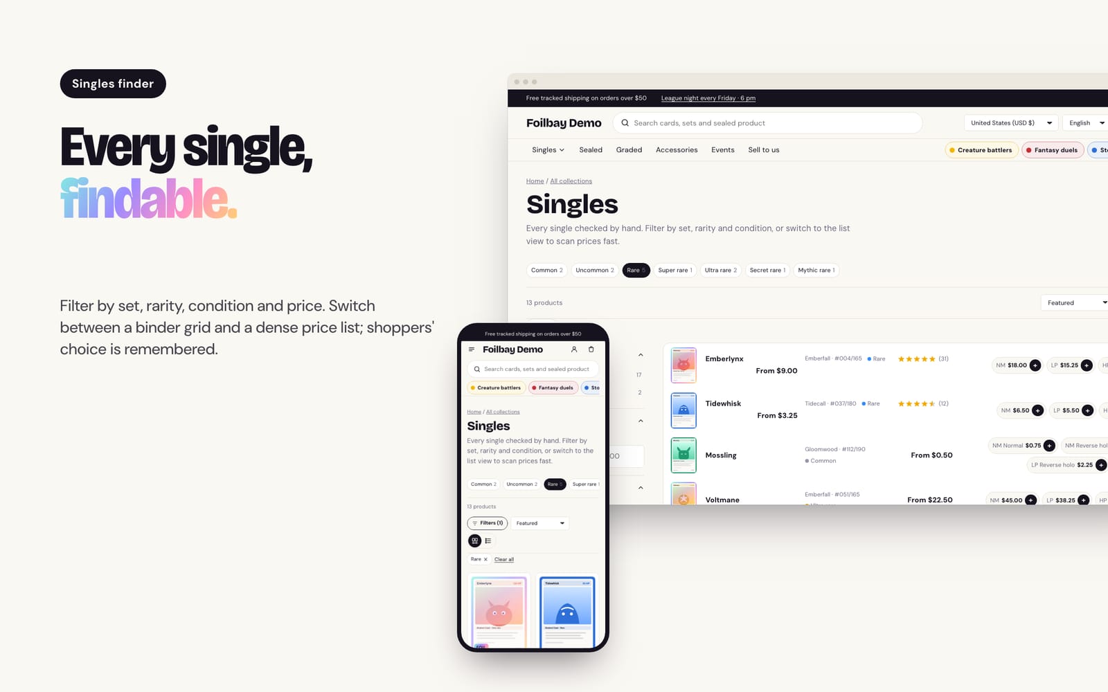 The singles finder