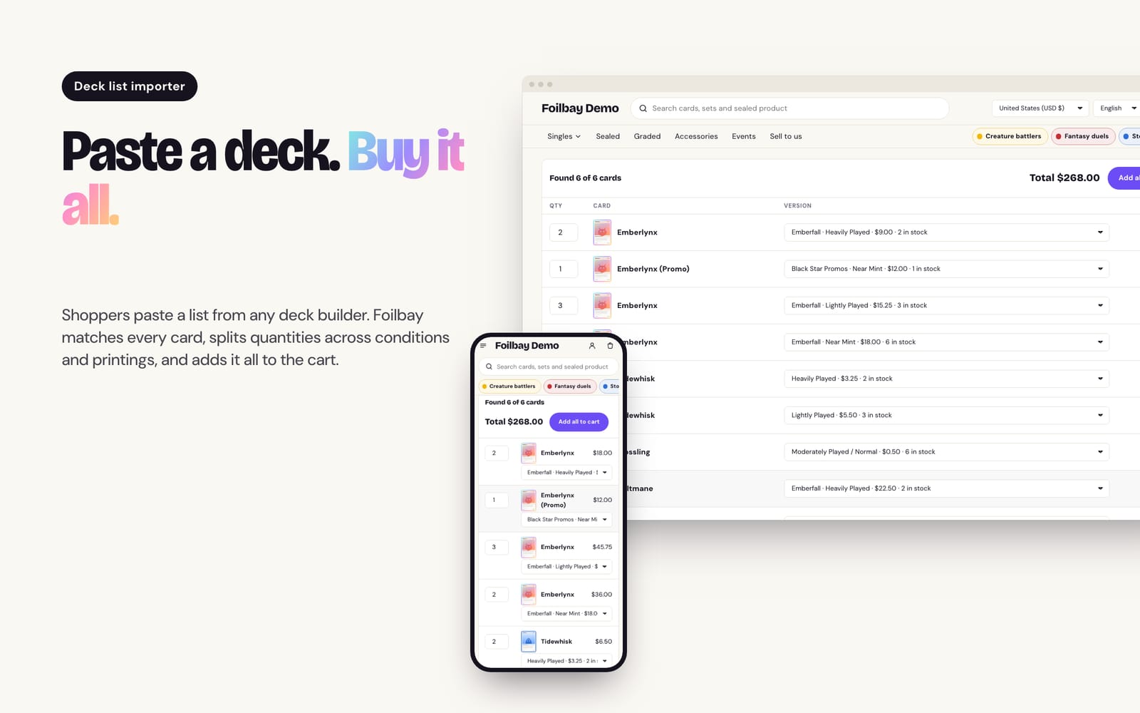The deck importer