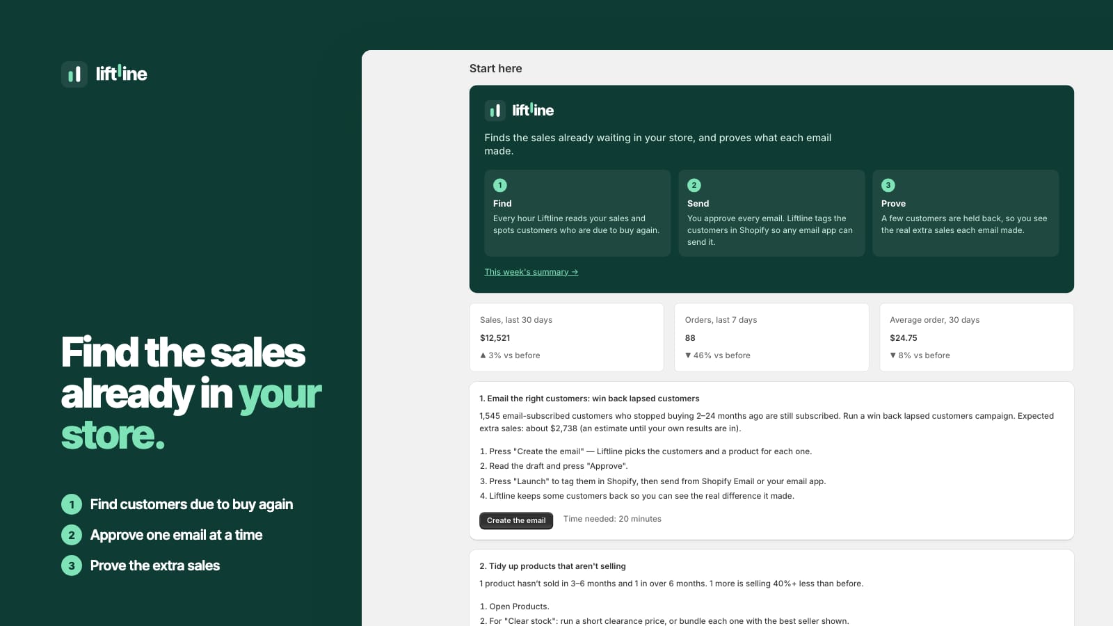 Liftline: find the sales already in your store