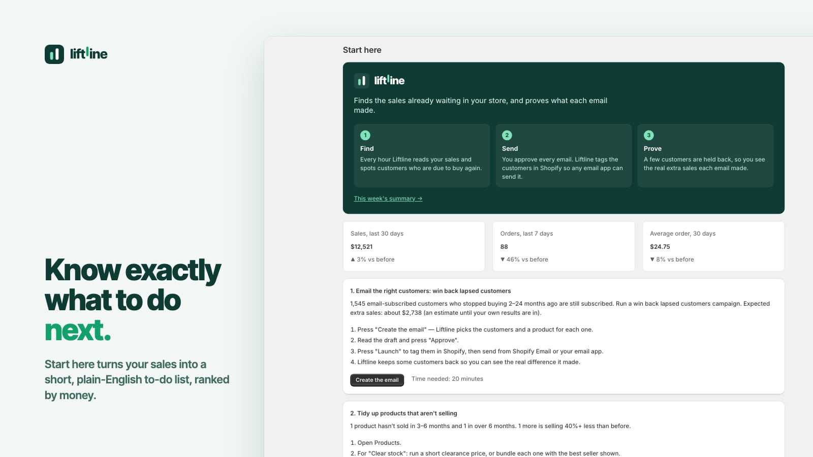 Start here: a numbered to-do list